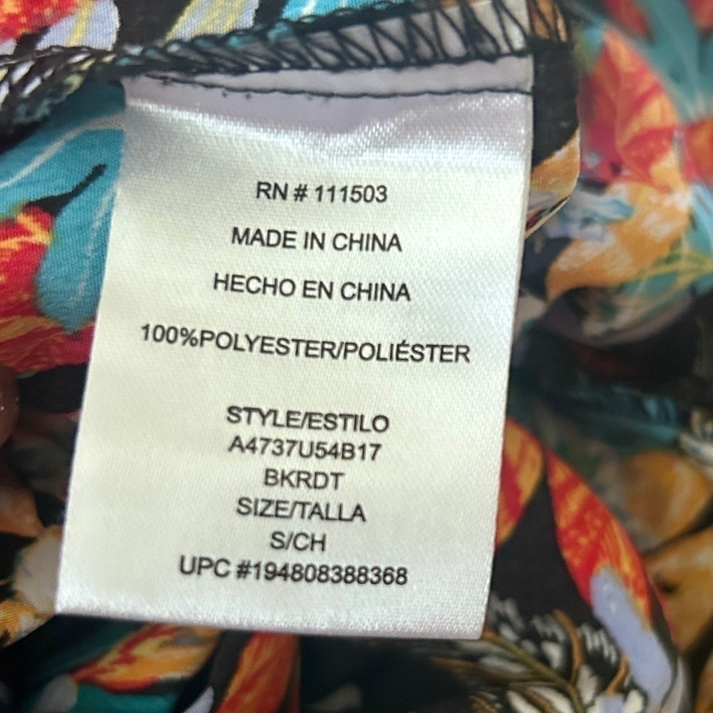 Lily Rose Floral Jungle Beach Pants Wide Leg Womens Size Small Black Blu…‌‌ - Picture 10 of 12